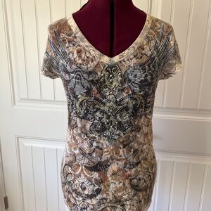 Embellished tee shirt- with a little sparkle.